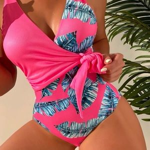 One Piece Hot Pink Bathing Suit